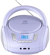 Amazon.com: Portable CD Player Boombox with Bluetooth, FM Radio